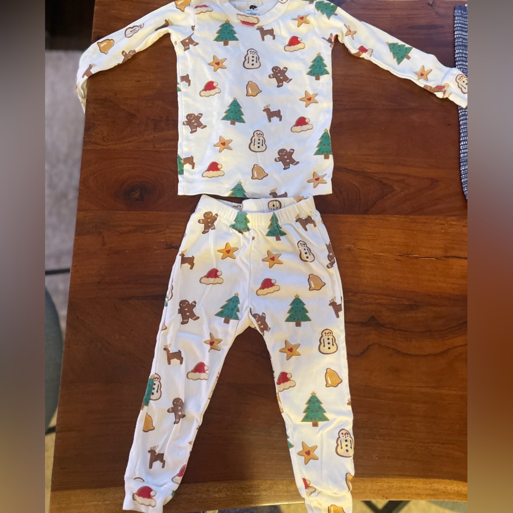 Monica & Andy Christmas cookie pajamas 2T
